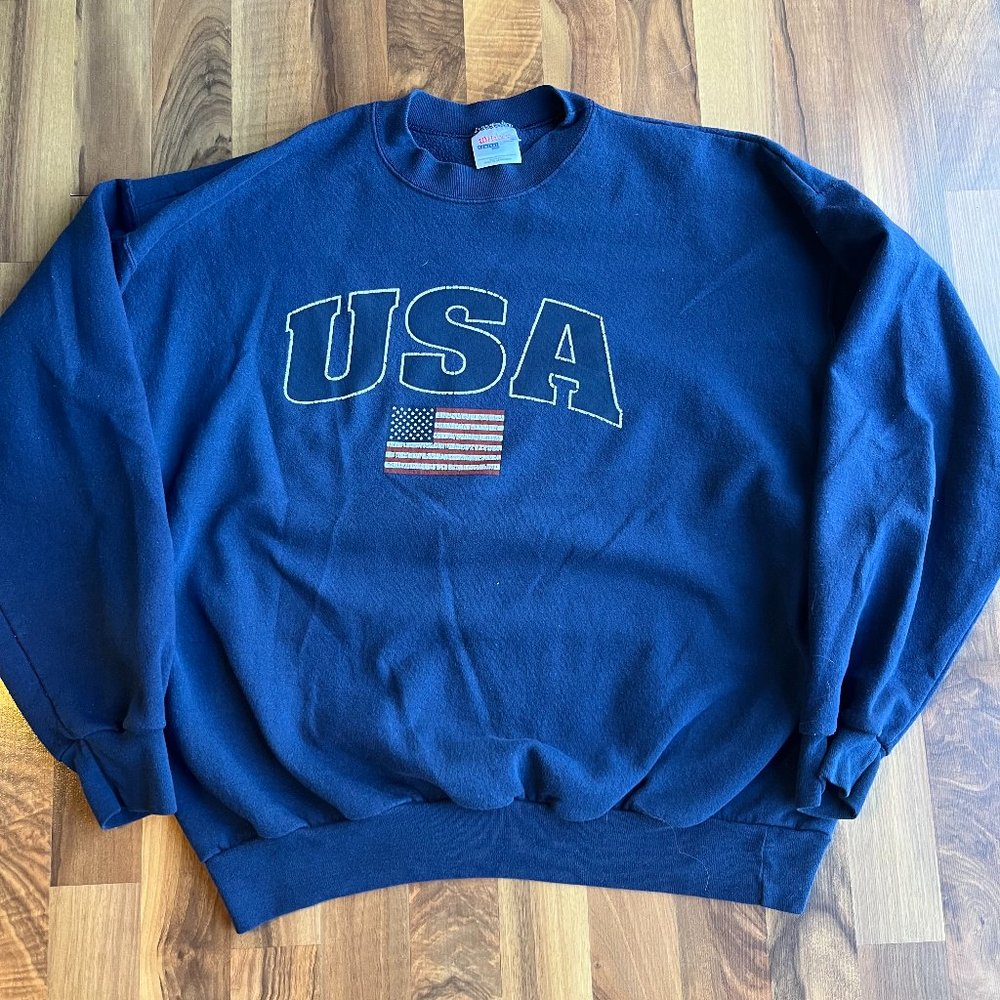 Vintage USA Crewneck American Flag Size XL